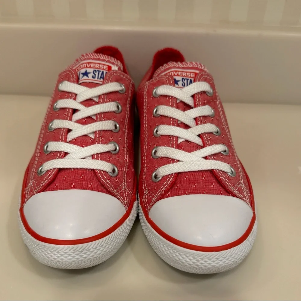 Converse Womens Chuck Taylor All Star Dainty Ox Sneakers Casino Red